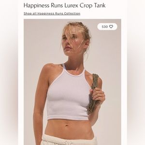 FP Movement Happiness Runs Lurex Crop Tank